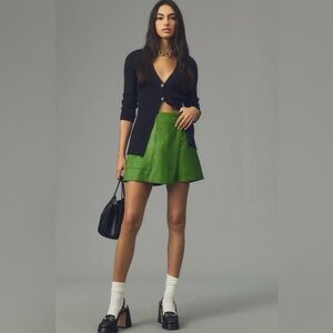 BEATRICE Italia Genuine Leather Shorts – Kelly Green | Size 8 (L) | NWT